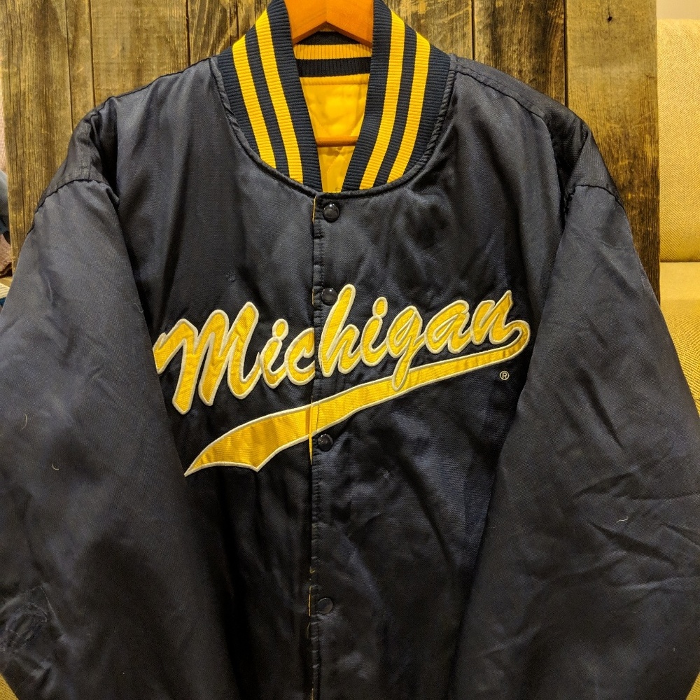 Vintage Michigan Wolverines bomber jacket